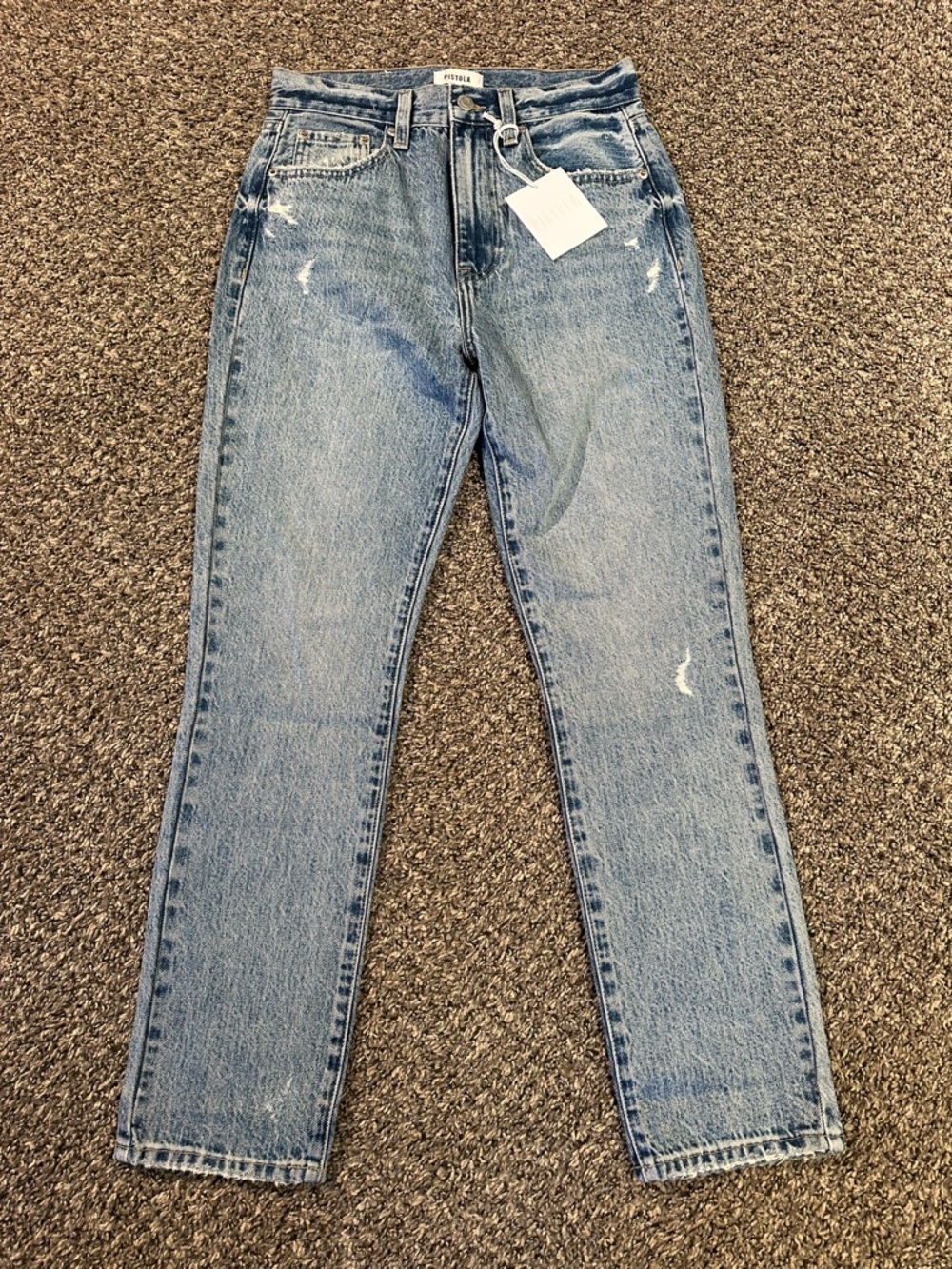 NWT Pistola Keaton High Rise Slim Straight denim